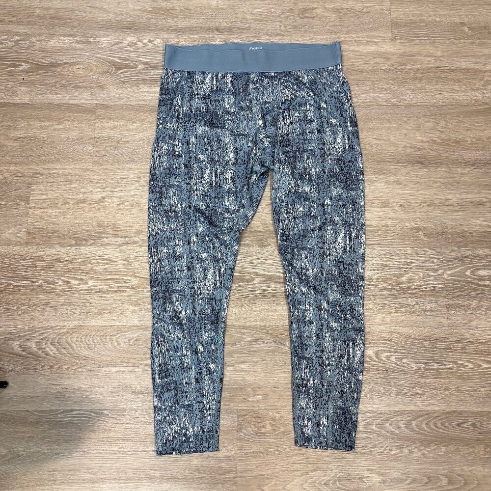 Workout Camouflage Stretch Skinny Fit Sports Leggings Gray Women's XL NEW
